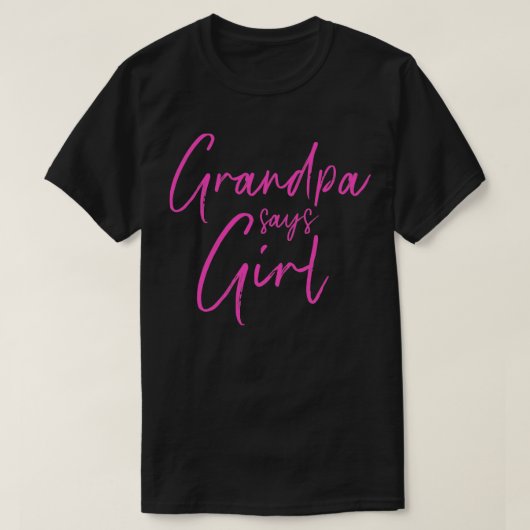 性別の明らかにおじいちゃん言う女の子の一致する家族のba tシャツ (デザイン正面)