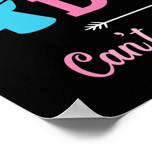 性別の明らかにバックdoe待つことができない知っているベビーパーティー ポスター (角)