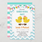 性別の明示のカモのパーティの招待状 招待状 (正面/裏面)