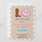 性別の明示への招待をブートまたはチュータスに送信 招待状 (正面)