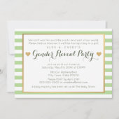 性別の明示パーティの招待状-クラシックストライプ 招待状 (正面)