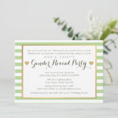 性別の明示パーティの招待状-クラシックストライプ 招待状 (スタンド正面)