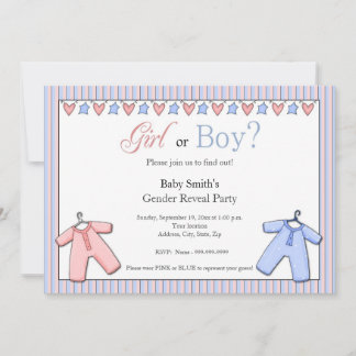 性別の明示パーティの招待状 招待状