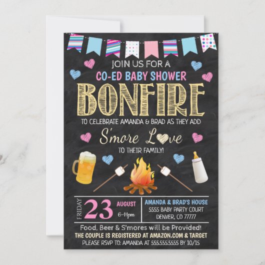 性別の明示パーティの招待状 招待状 (正面)