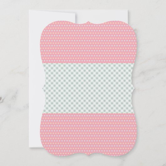 性別の明示パーティーまたはシャワー招待状 招待状 (裏面)