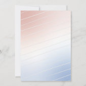 性別の明示パーティーグラデーション招待状。男の子か女の子 招待状 (裏面)