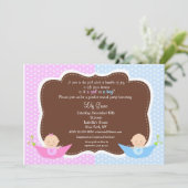 性別の明示パーティーベビーシャワー招待状 招待状 (スタンド正面)