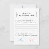 性別の明示 出欠カード (裏面)