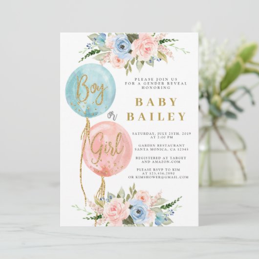 性別の明示 招待状 (スタンド正面)