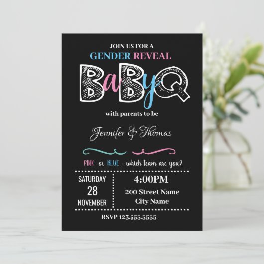 性別の明示 招待状 (スタンド正面)