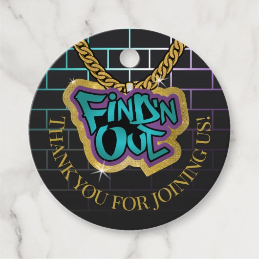 性別の暴露を見つける! フェイバータグ (正面)