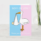 性別の表示による性別の表示パーティの招待状 招待状 (正面)