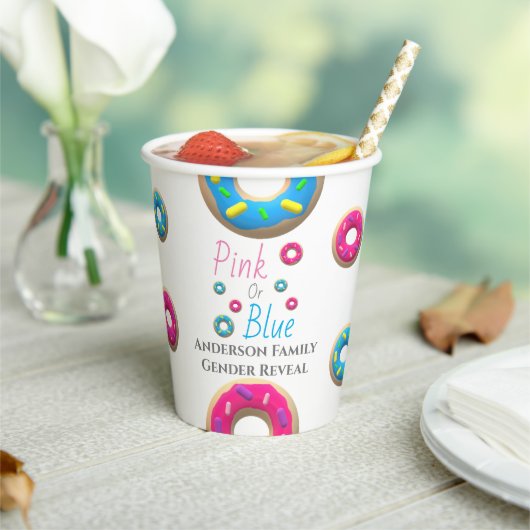 性別の表示をドーナツ 紙コップ (インサイチュ)