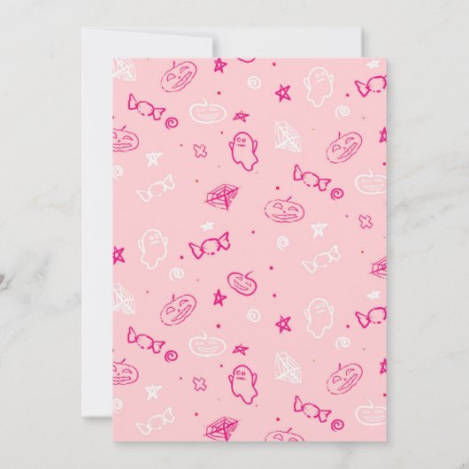 性別の表示サンキューカードかわいいピンクと青 サンキューカード (裏面)