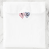 性別の表示ステッカー彼または彼女 ラウンドシール (バッグ)