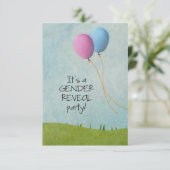 性別の表示パーティの招待状 – バルーン – 3.5x5 招待状 (スタンド正面)