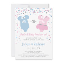 性別の表示パーティの招待状