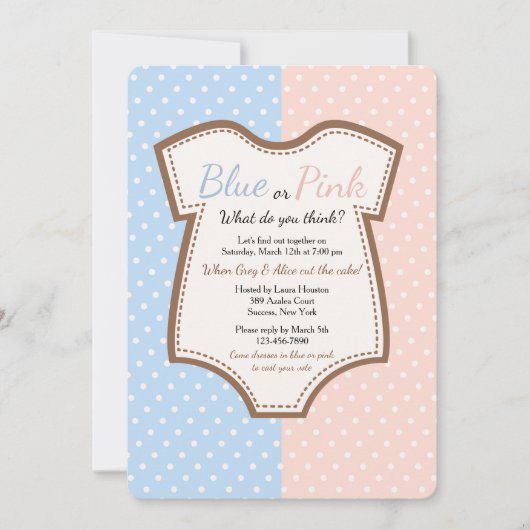 性別の表示パーティの招待状 招待状 (正面)