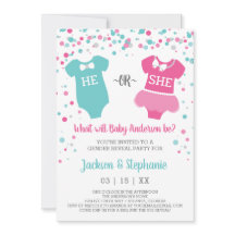 性別の表示パーティの招待状