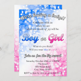 性別の表示パーティの招待状 招待状