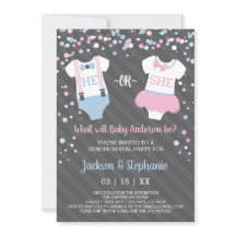 性別の表示パーティの招待状