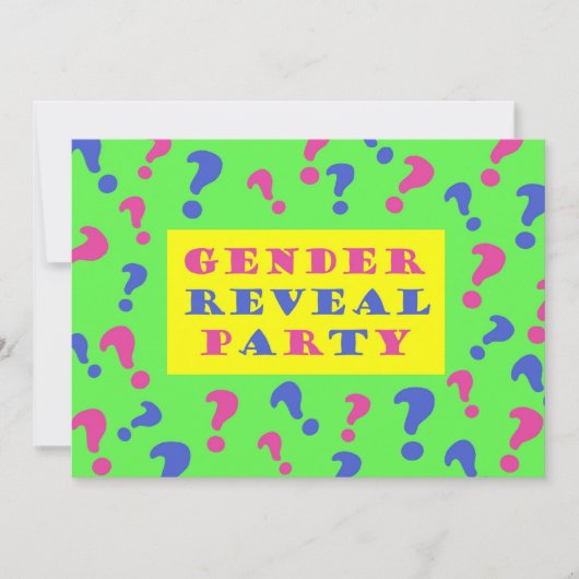 性別の表示パーティの招待状 招待状 (正面)