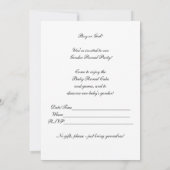 性別の表示パーティの招待状 招待状 (裏面)