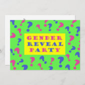 性別の表示パーティの招待状 招待状 (正面/裏面)