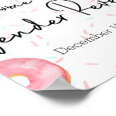 性別の表示パーティーのドーナツ歓迎サイン ポスター (角)