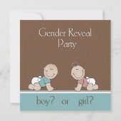 性別の表示パーティーベビー招待状 招待状 (裏面)