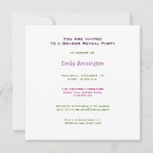 性別の表示パーティーベビー招待状 招待状 (正面)