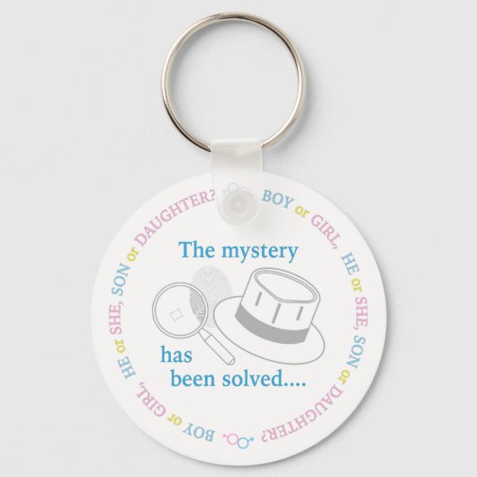 性別の表示パーティー キーホルダー (正面)