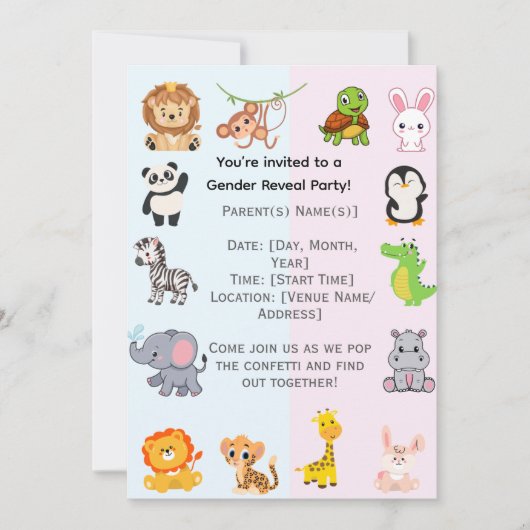 性別の表示パーティー セーブザデート (正面)