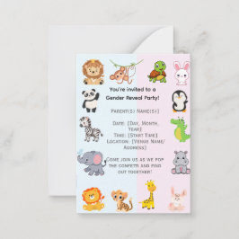 性別の表示パーティー ノートカード