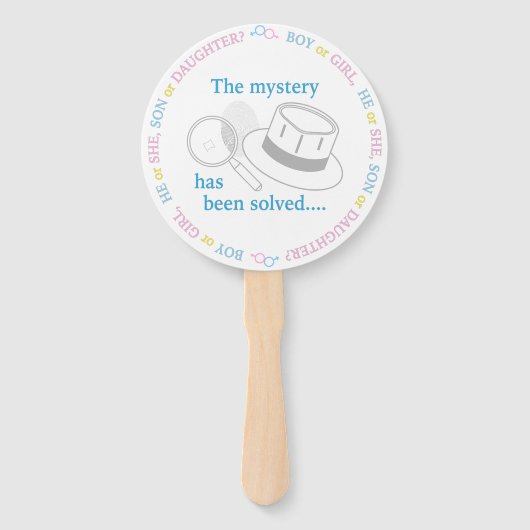 性別の表示パーティー ハンドファン (裏面)