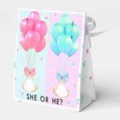 性別の表示パーティー フェイバーボックス (裏面サイド)