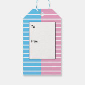 性別の表示パーティー |ホットチョコレート爆弾ラベル ギフトタグ (裏面)