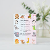 性別の表示パーティー ポストカード (スタンド正面)