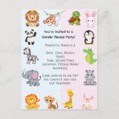 性別の表示パーティー ポストカード (正面)