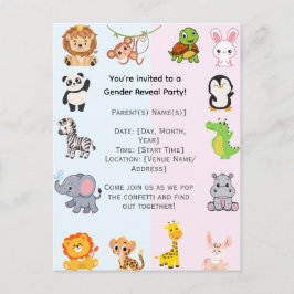 性別の表示パーティー ポストカード