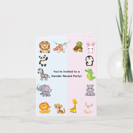 性別の表示パーティー 案内状 (正面)