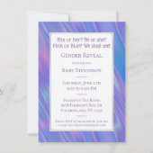 性別の表示パーティー | Blue Pink彼または彼女の詩 招待状 (正面)