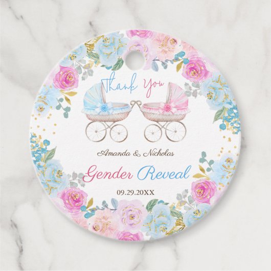 性別の表示フローラBohoありがとう フェイバータグ (正面)