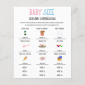 性別の表示ベビーサイズの欲求の比較ゲーム (裏面)