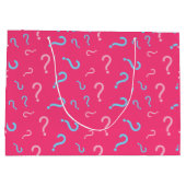 性別の表示明るい赤紫色抱き枕 ラージペーパーバッグ (裏面)