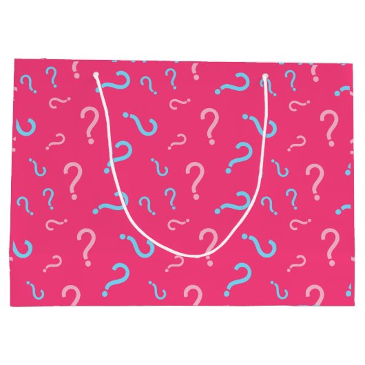 性別の表示明るい赤紫色抱き枕 ラージペーパーバッグ (裏面)