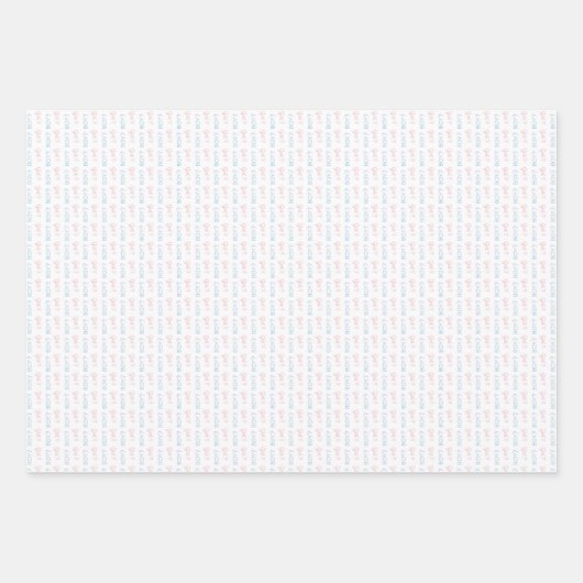 性別の表示水玉模様の折り返し紙シート ラッピングペーパーシート (正面2)