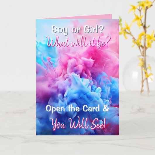 性別の表示 | アジアのベビーガールの中 カード (黄色い花)