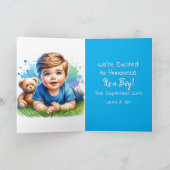 性別の表示 | コーカサス男の赤ちゃん内 カード (内部)