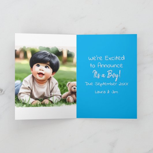 性別の表示 | ヒスパニックまたはアジア男の赤ちゃん内部 カード (内部)